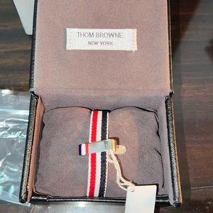 THOME BROWNE RWB SHORT SILVER TIE BAR
